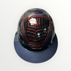 Kask navy Star Lady with burgundy leather