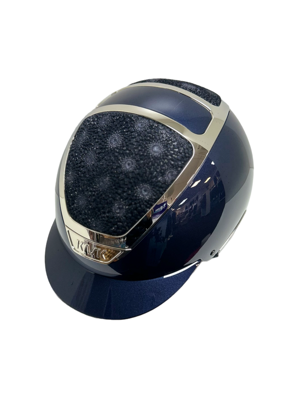 Kask Helmet, Navy Shine Blue Star Flower Leather